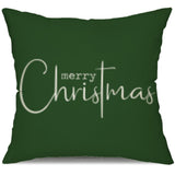 Allorry Christmas Pillow Covers Merry Christmas Throw Pillow Decorative Christmas Green Cotton Cloth Linen Cloth Pillow Cover So