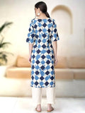 Pinkmint Straight Printed Kurti Party Wera Kurti Kurta Pant Set (Pack Of 2) Multicolor2 M