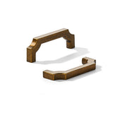 khtumeware 2-Pack 3 Inch Square Antique Brass Cabinet Pulls, Solid Zinc Alloy Heavy-Duty Handles for Kitchen/Bathroom Cabinets, 