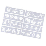 Bnf 2x8 Style Journal Drawing Template Stencils Set Scrapbooking DIY Card Animal