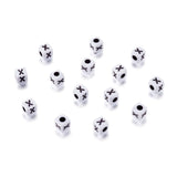 KISSITTY 255Pcs Opaque Acrylic Letter X Cube Beads DIY Letter Bead White Plastic Alphabet Loose Spacer Beads for Jewelry Making 