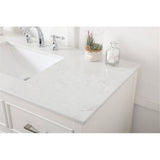 Elegant Decor Sinclaire 48 Aluminum Alloy & Mdf Single Bathroom Vanity In White