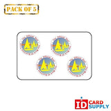 Qty: 5 | Mark of Business ID Card Hologram Overlay with Adhesive Back