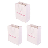 HEAVENGLOW 3pcs Large The Bridesmaid Wedding Party Paper Gift Favour Bag Handle White