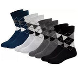 Pinkit MenS Argyle Organic Cotton Socks (Multicolor, Pack Of 4 Pairs)