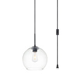 Living District Baxter 1-Light Mid-Century Metal Pendant In Black Finish