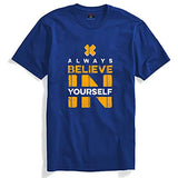 Adro Believe In Yourself Printed T-Shirts For Men & Women (Rnr-S35-Bel-Rb_Royal Blue_S)