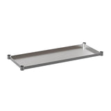 Flash Furniture Woodford Galvanized Under Shelf for Prep and Work Tables - Adjustable Lower Shelf for 24 x 48 Stainless Steel Ta