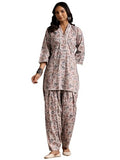 Libas Womens Printed Cotton Straight Kurta With Salwar