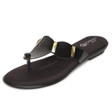 Ortho Joy Fancy Doctor Slippers | Soft And Stylish Chappal For Women | Comfortable Flat Sandals For Women Stylish,Black,6,B09VT1WKN9
