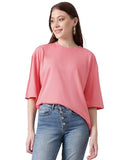 Kotty Women'S Cotton Blend Solid Oversized T-Shirts,Rose PinkApparel,S