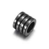 HALLEBEADS 10pcs Stainless Steel Grooved Column Beads Spacer Beads Loose Beads for Bracelet Jewelry Making Accessories (Style 4)