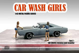 'Car Wash Girls'' Set 2 Jessica And Jennifer 2 Piece Figure Set For 1/43 Scale Models By American Diorama