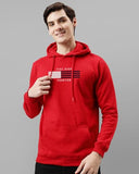 Adro Men'S Cotton Blend Neck Hooded Sweatshirt (H24-Flag-Rd_Red,RedApparel,XL