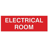 All Quality Basic Electrical Room Door/Wall Sign | Durable Construction | Building Safety Red Large (1 Pack)