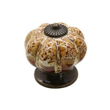 Heavenglow 8Xround Pumpkin Shape Ceramic Cabinet Pull Knobs Beige|(8 Pack)|Home & Garden