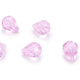 50pcs Adabele Austrian 10mm Faceted Teardrop Crystal Beads Rosaline Pink Compatible with 5500 Swarovski Crystals Preciosa