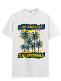 Adro La Surfers California Printed T-Shirt For Men - 100% Cotton, Regular Fit, Soft Breathable Fabric. (Rn23-M-Srf-Wh_White_L)