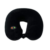 Ez Life Microbeads Vibrating UShape 6 Modes Travel Massage Pillow Black Neck Pillow For Travelling Or Flight, Neck Support 