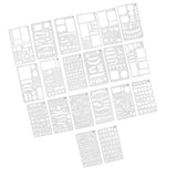 ATORSE 2x20 Pieces Journal Stencil Plastic DIY Planner Diary Drawing Template Stencil