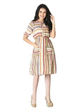 Leriya Fashion One Piece Dress For Women| Midi Dress For Women| Birthday Dress For Women (Small, Cream)