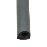 AP Products 018-224 Non-Ribbed D-Seal with PSA (White Tape) - Black, 1/2 x 3/8 x 50
