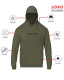 Adro Men'S Cotton Neck Hooded Sweatshirt (H22-M-Frl-Ol_Olive_M)