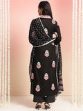 Gosriki Women'S Rayon Viscose Printed Straight Kurta With Pant & Dupatta (Belagavi Black-Vks05-Gs_4Xl_Black_Xxxx-Large),Black,4,B0DT77JQFK