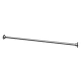 Naiture 60 Never Rust Stainless Steel Straight Shower Curtain Rod Brushed Nickel Finish