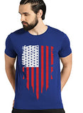 Adro Men'S Usa Printed Cotton T-Shirt (Rn22-2-Uss-Rb_Royal Blue_Xl)