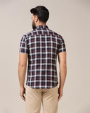 Toplot Men'S Regular Fit Casual Shirt Checks Design With Spread Collar & Half Sleeves (Chex-Shirt-5177-White-S),White,,B0CYGJJQJK