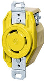 Hubbell Locking Devices, Twist-Lock, Marine Grade, Flush Receptacle, 30A 125V, 2-Pole 3-Wire Grounding, L5-30R, Screw Terminal,