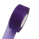 Chenkou Craft Solid Organza Ribbon 1 Roll 50 Yards Violet 2 (50mm) Birthday Craft Bow Party Decoration Packing Ribbons (Violet, 