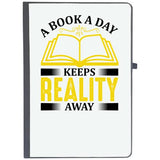 Udnag Ruled Notebook Diary Reading | A Book A Day Keeps Reality Away, [A5 80Pages 80Gsm]