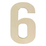 Wooden Numbers 12 Inch, Large Wooden Number 6 Shapes Cutouts Big Blank Unfinished Wood Numbers for DIY Craft Wall Decor Painting