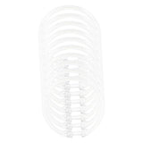 ABOOFAN 1set Clear Curtain Hanging Rings Flexible Shower Curtain Hooks for Easy Installation Material 10pcs