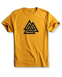 Adro Triangle Mens Printed T-Shirt (Rnr-M-Tkt-Mu_Mustard_S)