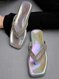 Shoetopia Girls Fancy-1122 Silver Flat Sandal - 8 Uk (Girls-Fancy-1122-Silver),Silver,8,B0CQK34GXC