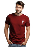 Adro Men'S Solid Regular Fit T-Shirt (Rn24-Stick-Kk-Mr_Maroon,MaroonApparel,2XL