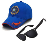 Rytoria Embroidered Self Design Cap With Stylish Sunglasses Combo For Boys & Girls Adjustable Fashion Cap & Trendy Sunglasses 