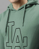 Adro Men'S Cotton Neck Hooded Sweatshirt (H24-La-Pt_Pista