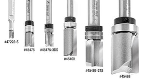 Amana Tool 45479 Carbide Tipped Flush Trim Plunge Template 9/16 D x 3/4 CH x 1/4 Inch SHK w/ Upper Ball Bearing Router Bit