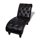 Inlife Chaise Longue Brown Faux Leather -Used