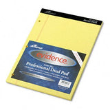 Double Sheets Pad, Legal/Wide, 8 1/2 x 11 3/4, Canary, 100 Sheets