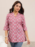 Libas Women'S Cotton Printed Straight Kurti (29637_Mauve_Xl)