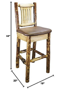 Montana Woodworks Glacier Country Collection Barstool With Back
