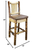 Montana Woodworks Glacier Country Collection Barstool With Back