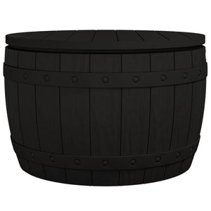 Vidaxl 3-In-1 Patio Storage Box - Multifunctional Outdoor Furniture - Durable Polypropylene - Imitation Wood Texture Design - Convenient Storage Capacity - Black