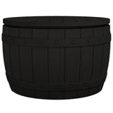 Vidaxl 3-In-1 Patio Storage Box - Multifunctional Outdoor Furniture - Durable Polypropylene - Imitation Wood Texture Design - Convenient Storage Capacity - Black