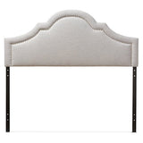 Baxton Studio Jardan Headboard, Full, Greyish Beige